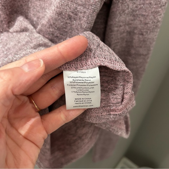 Anthropologie Dolan Puff Sleeve Mock Neck Top in Lilac NWT-Sm - Picture 9 of 12